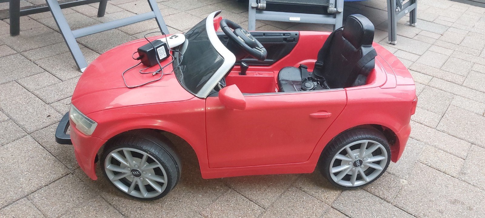 Rode Audi A3 elektrische kinderauto met afstandsbediening, Gebruikt