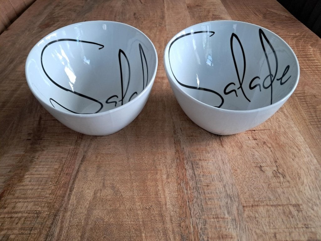 2x Salade schaal kom Gusta, Overige merken, Nieuw, Ophalen of Verzenden, Schaal of Schalen