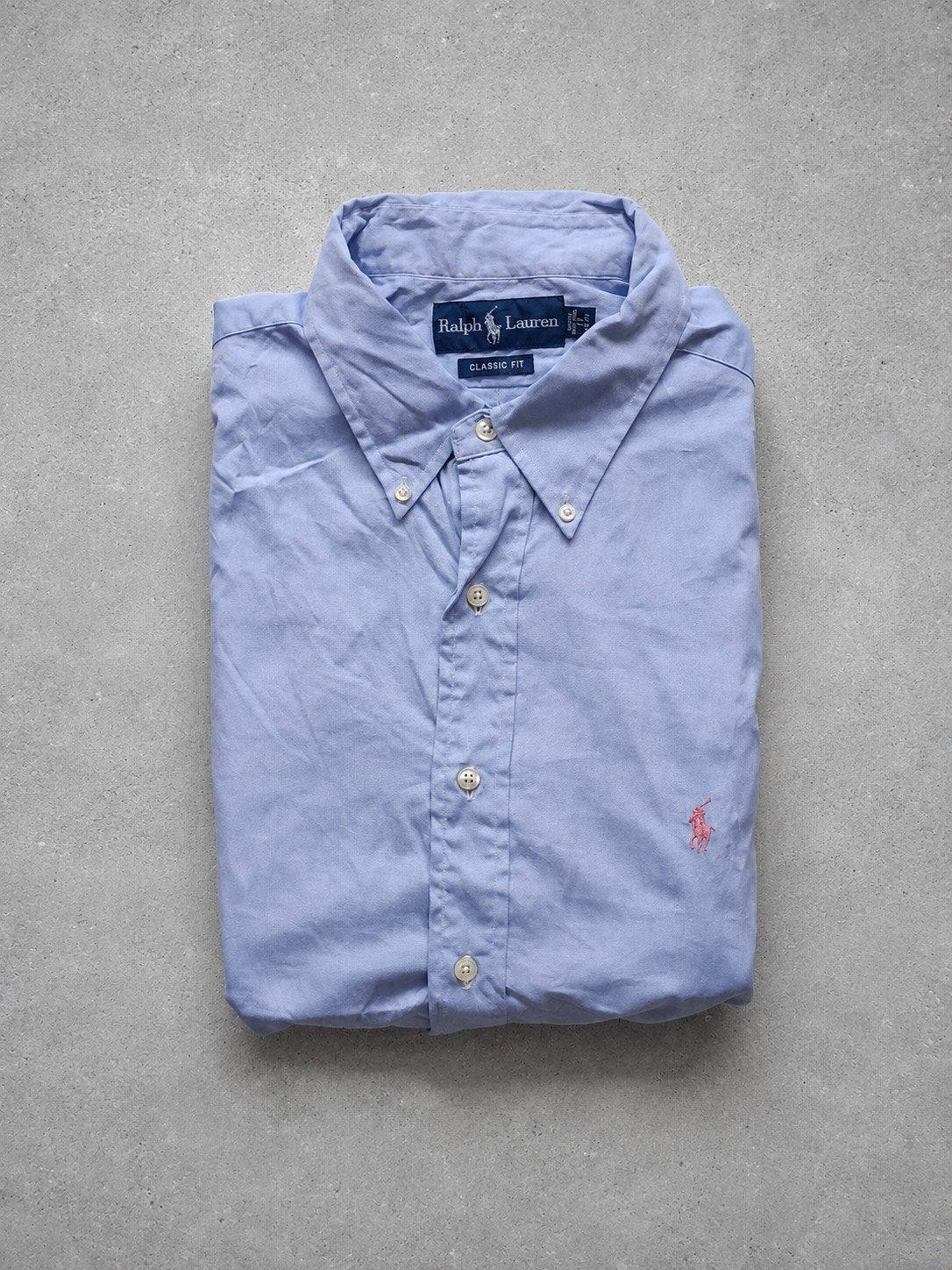 Ralph Lauren Overhemd | Heren | Blauw | 32/33 | Classic Fit, Ophalen of Verzenden, Gedragen, Blauw, Ralph Lauren
