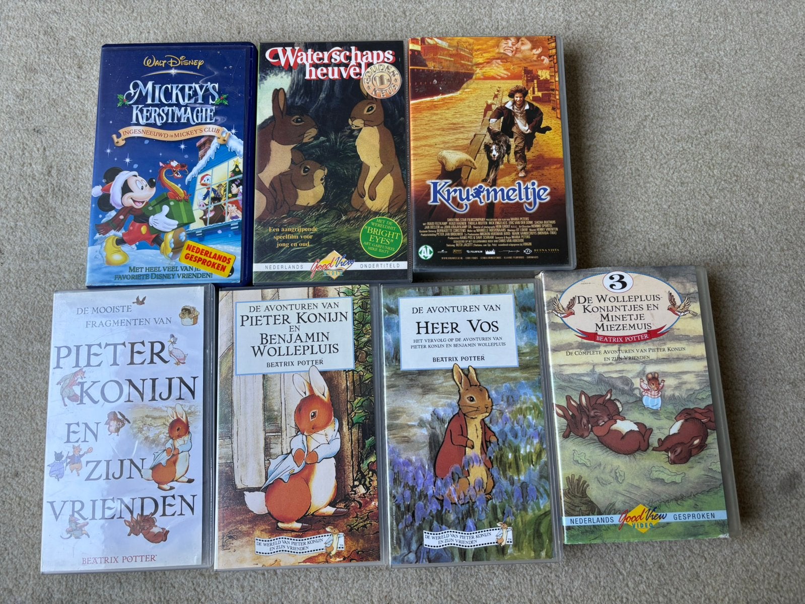 Videobanden 7 stuks, Alle leeftijden, Ophalen of Verzenden, Gebruikt, Kinderfilm