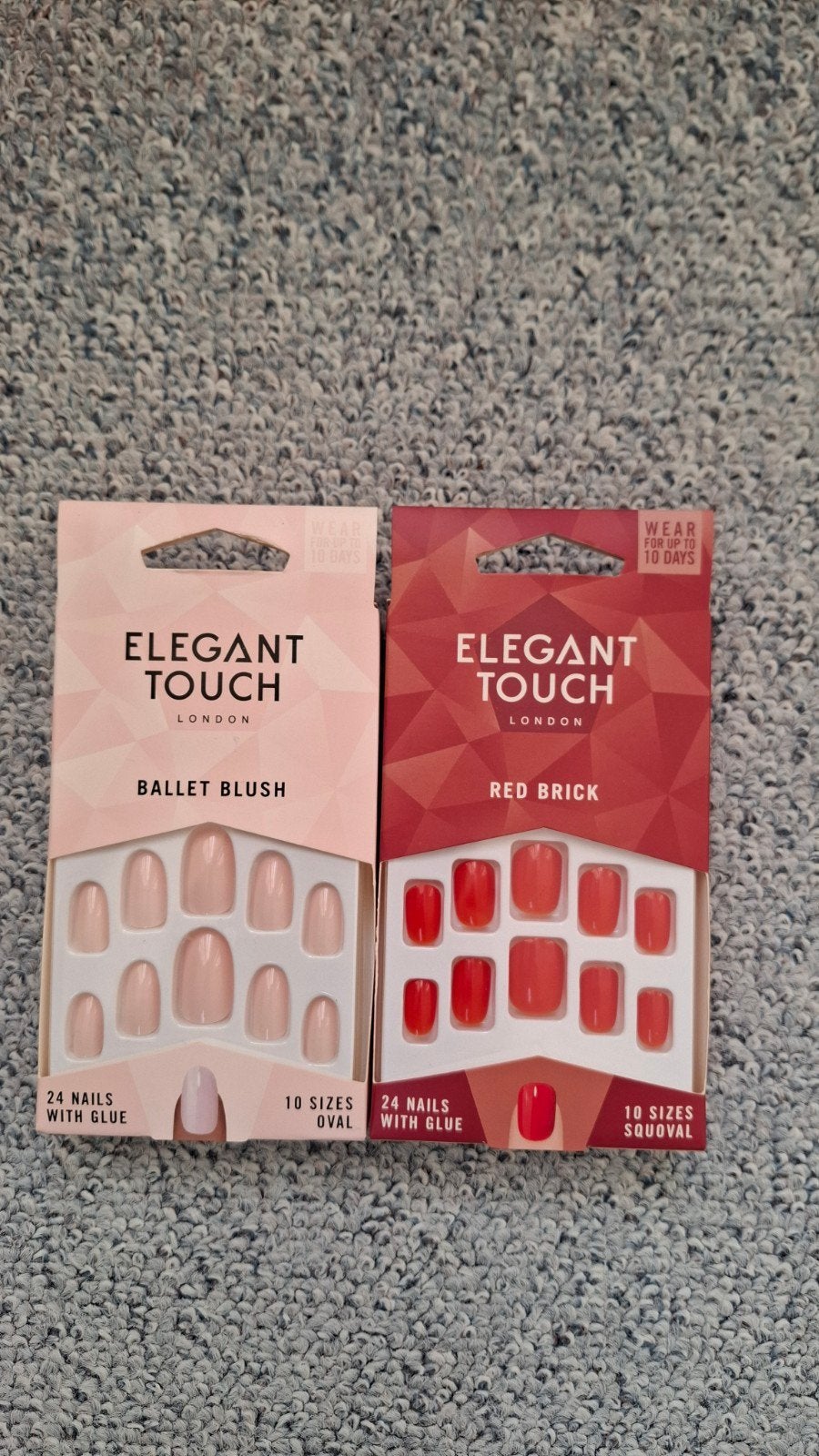 elegant touch nepnagels press on nails, Ophalen of Verzenden, Nieuw, Overige kleuren, Handen en Nagels