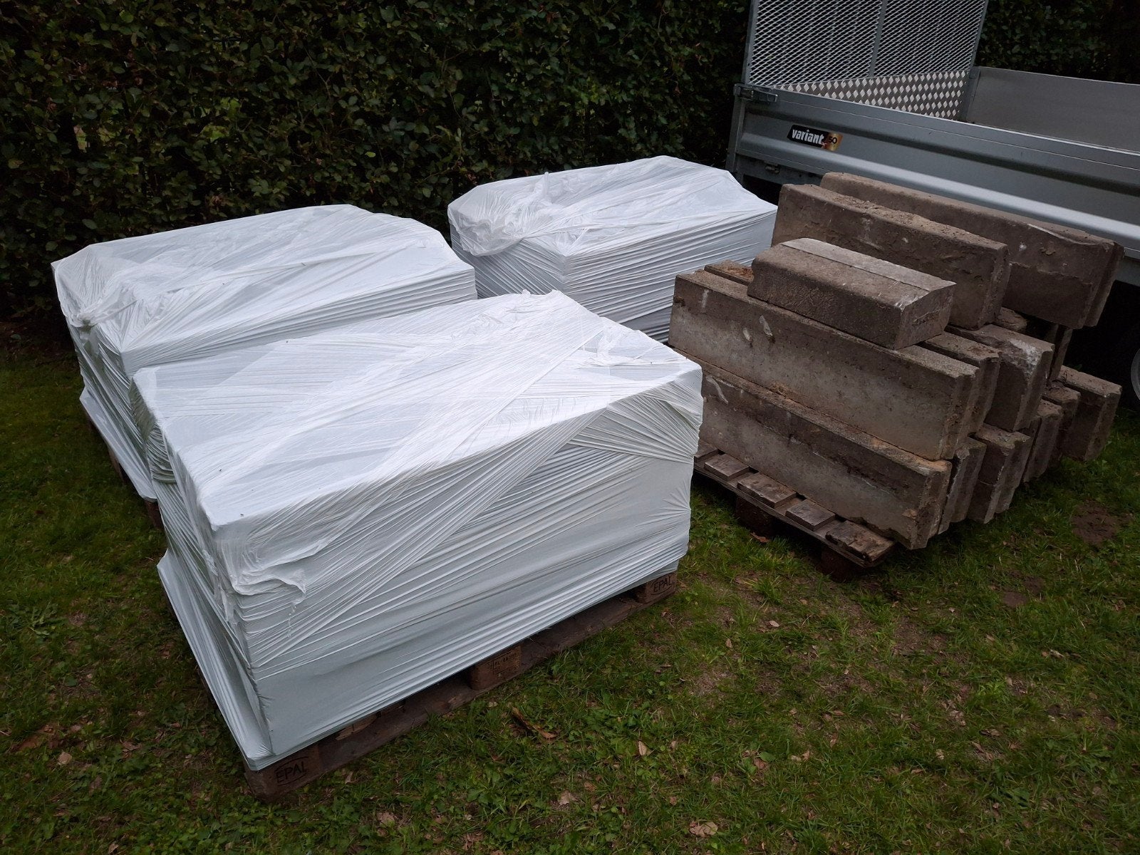 Partij donkere straatstenen / klinkers, Tuin en Terras, Ophalen, Gebruikt, Klinkers, 10 m² of meer