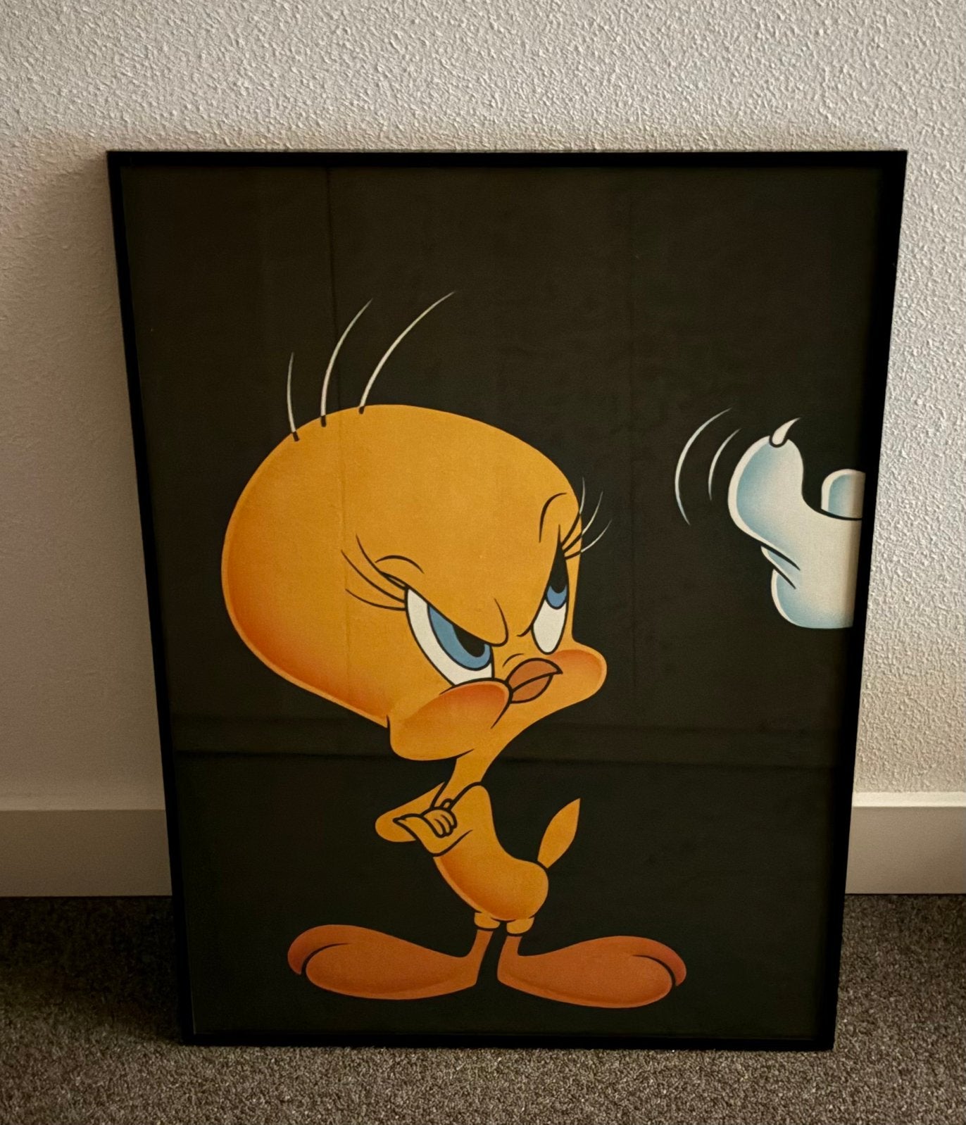 Looney Tunes Poster: Boze Tweety (69,5x89,5cm) incl lijst, Ophalen, Gebruikt, Foto of Poster, 75 – 100