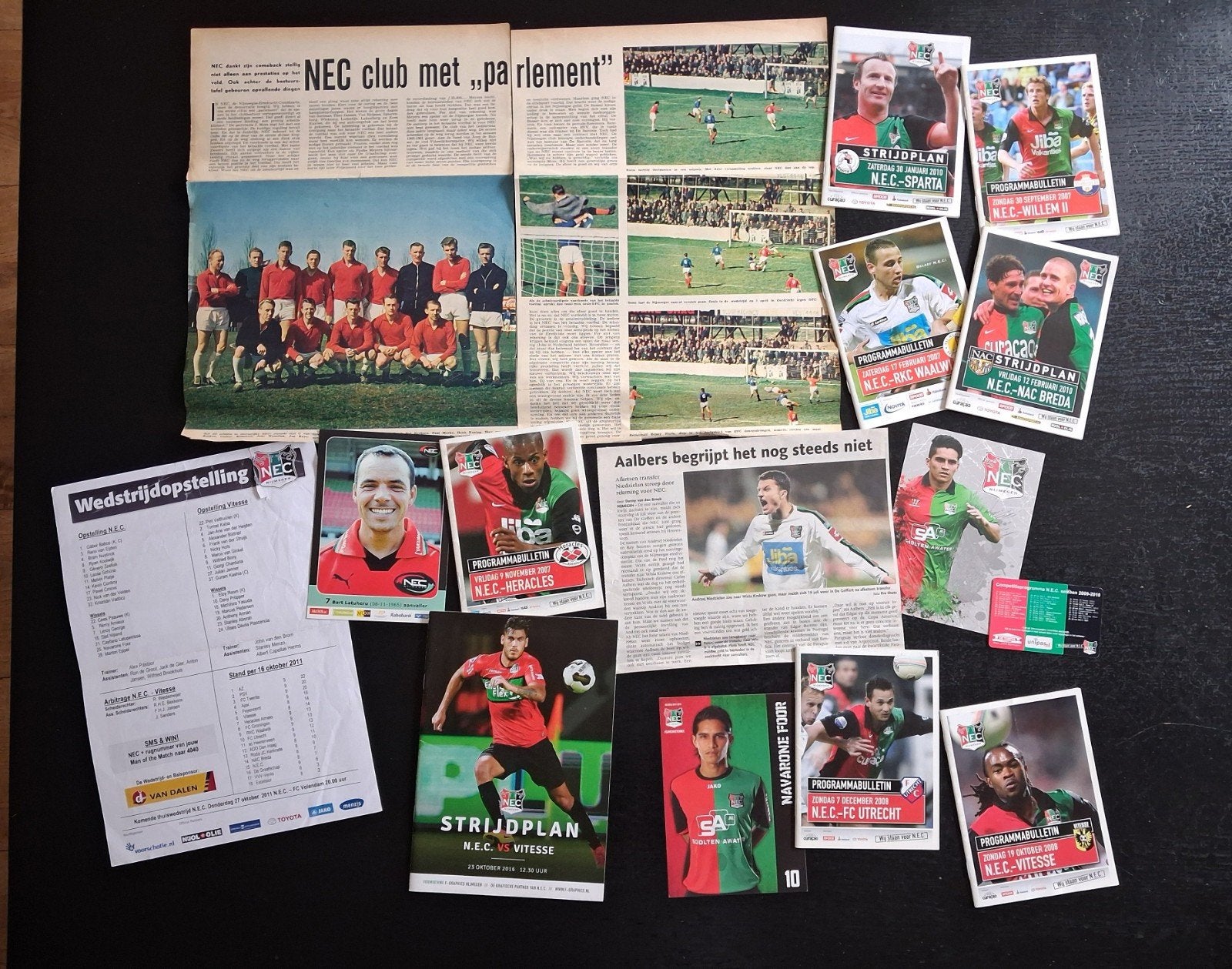 NEC verzameling knipsels, programma's, spelerskaarten etc., Ophalen of Verzenden, Gebruikt, Overige binnenlandse clubs, Poster, Plaatje of Sticker