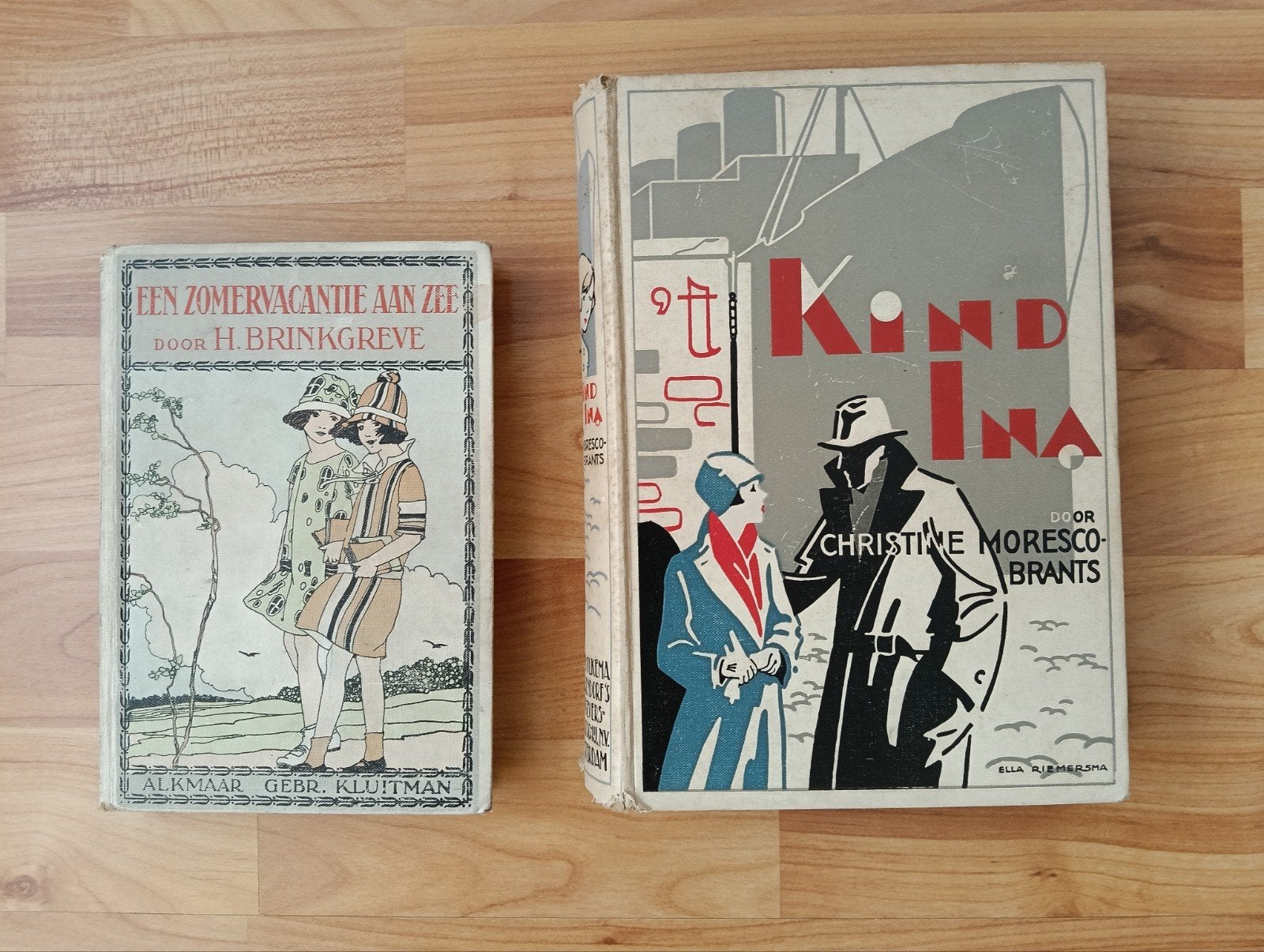 2 Vintage Boeken: Een Zomervacantie aan Zee & Kind Ina, Boeken, Ophalen of Verzenden, Gelezen, H. Brinkgreve, Christine Moresco-Brants