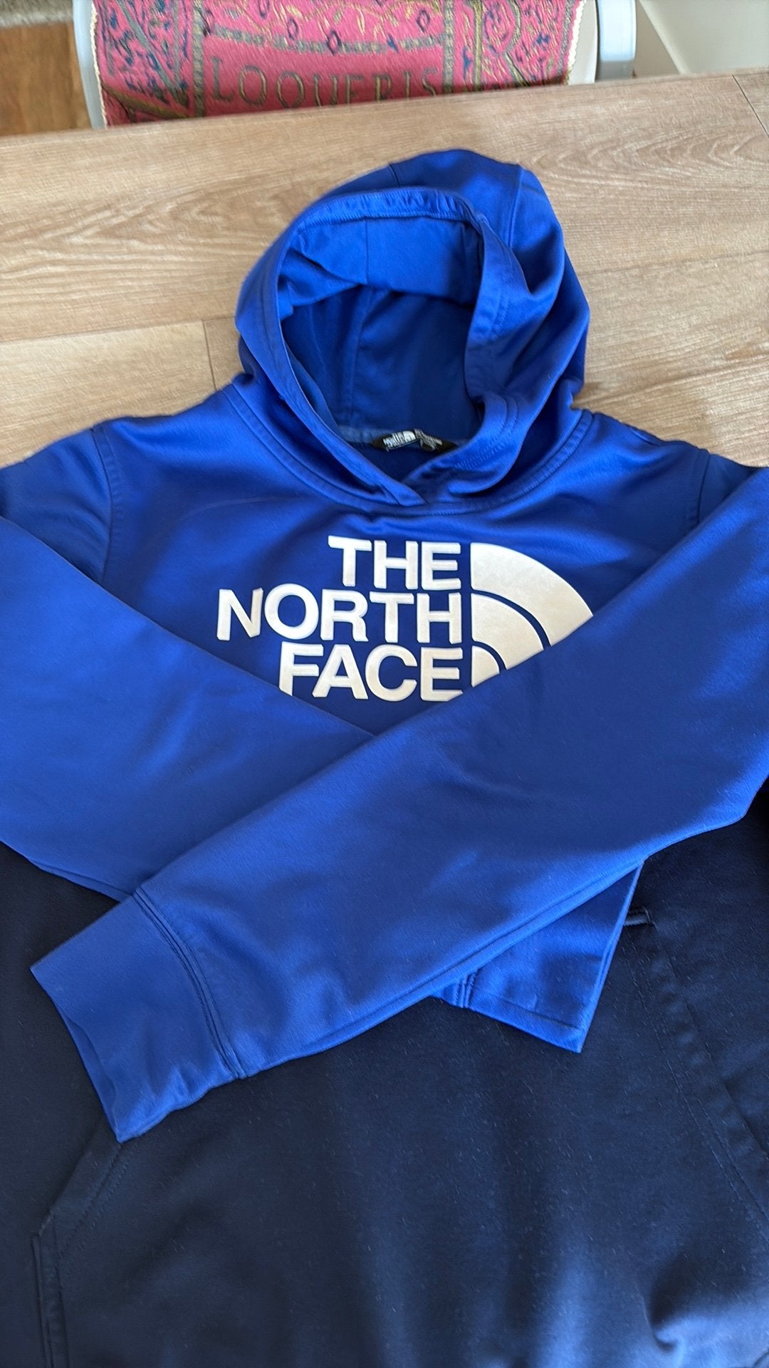 NORTH FACE HOODIE MAAT L/G TWEEKLEURIG, Ophalen of Verzenden, Zo goed als nieuw, Jongen, Trui of Vest