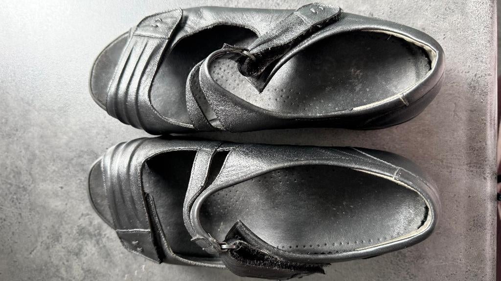 Zwarte sandalen - Durea - 7 Wijdte 41, Kleding | Dames, Schoenen, Durea, Zwart, Zo goed als nieuw, Sandalen of Muiltjes