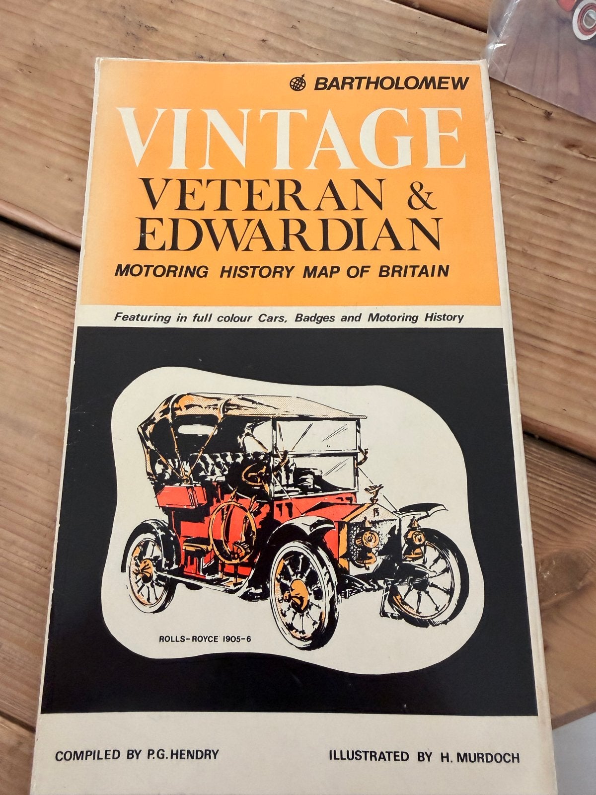 Vintage Motoring History Map of Britain - Bartholomew, Ophalen of Verzenden, Gelezen, Algemeen