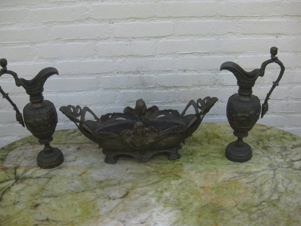 bronzen jardiniere, Ophalen, Brons