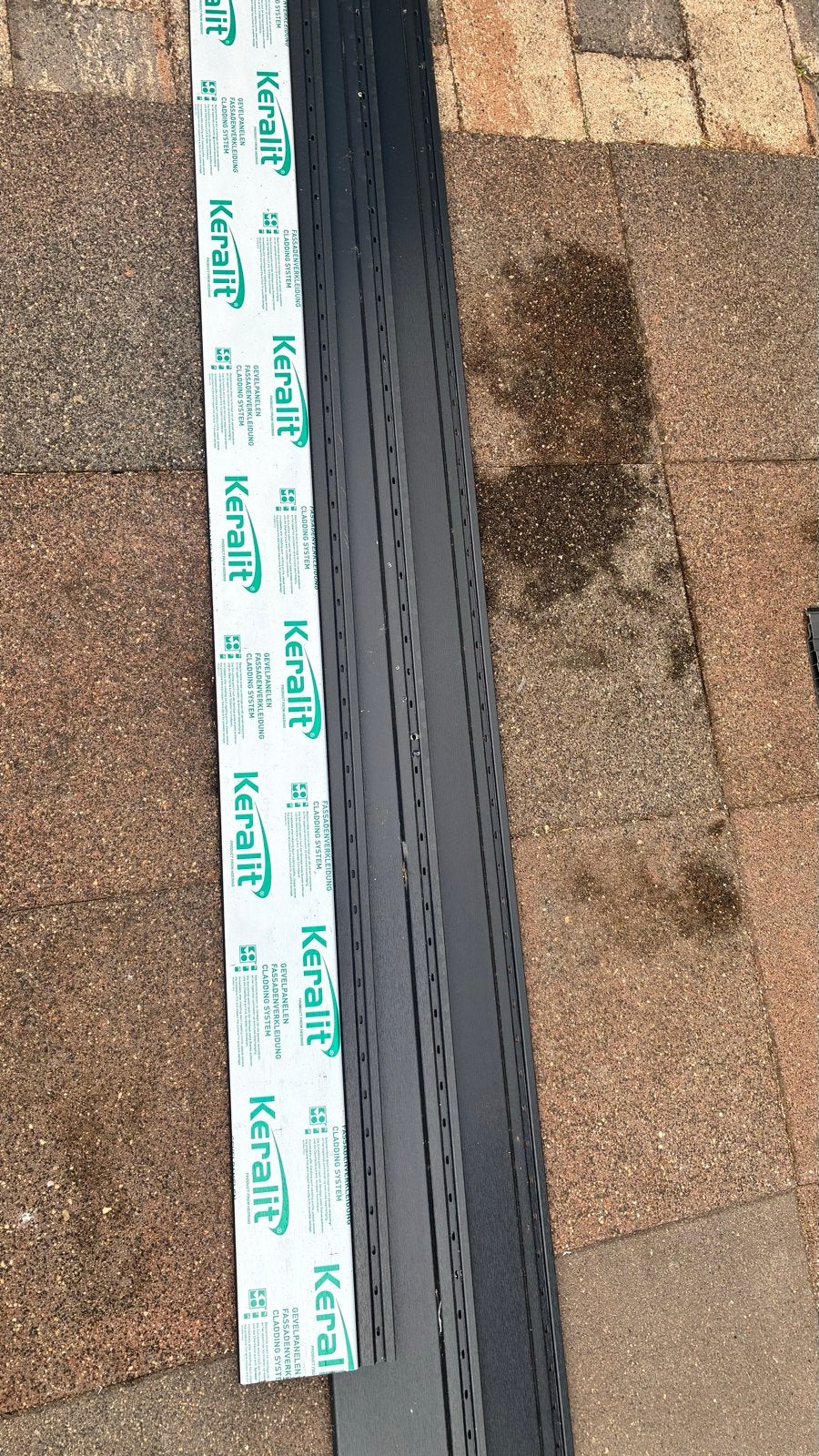 Keralit gevelpanelen blauw - diverse lengtes, Doe-het-zelf en Verbouw, Ophalen, Gebruikt