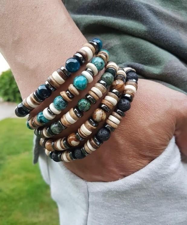 Heren Armbanden in Boho Stijl, Met bedels of kralen, Overige kleuren, Verzenden, Nieuw