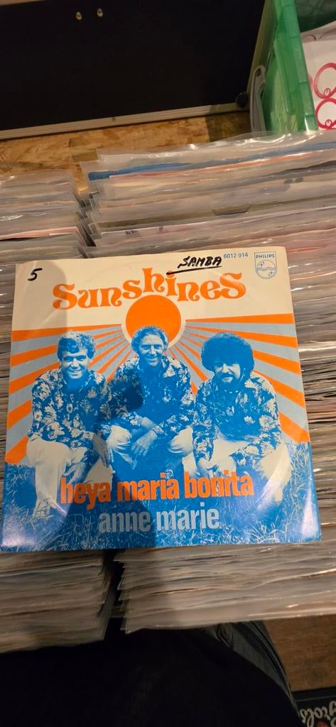 Sunshines - Heya Maria Bonita / Anne Marie (Single, 1978), Cd's en Dvd's, Ophalen, Gebruikt, Fotohoes, 7 inch