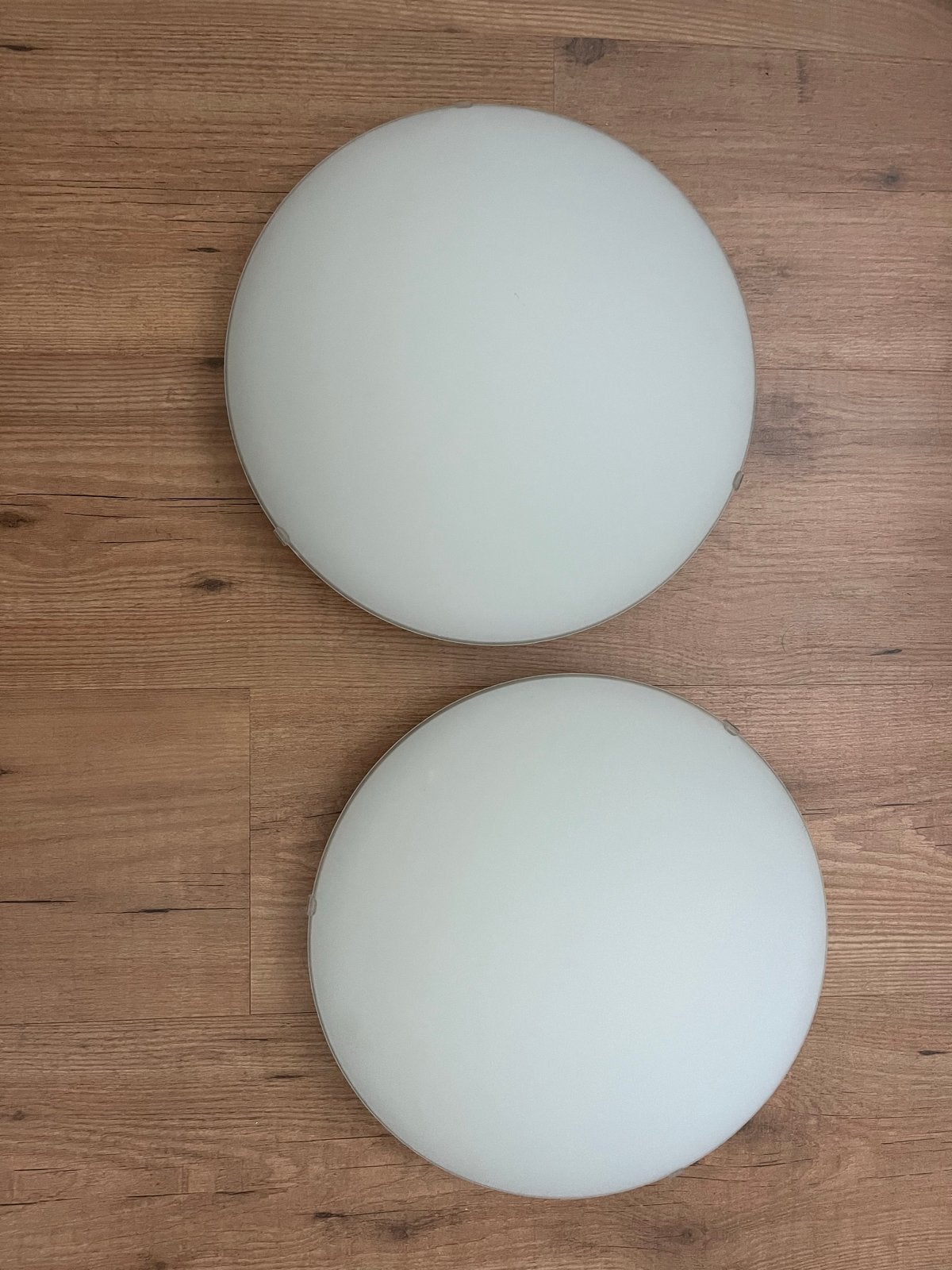 2x Plafondlampen - Wit, E27 fitting, Wit, Overige merken, Gebruikt, E27 (groot)