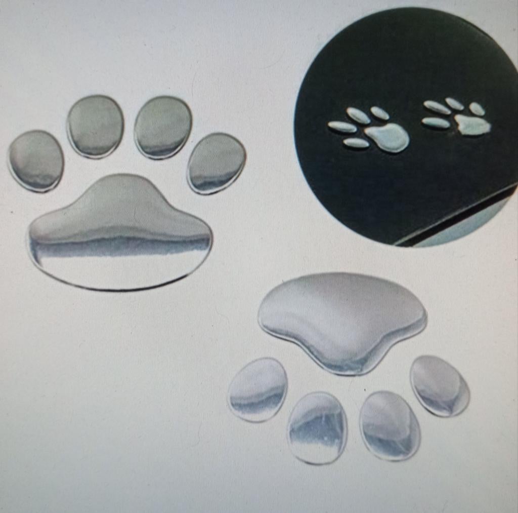 Honden pootjes stickers 3D watervast en UV bestendig., Ophalen of Verzenden, Nieuw