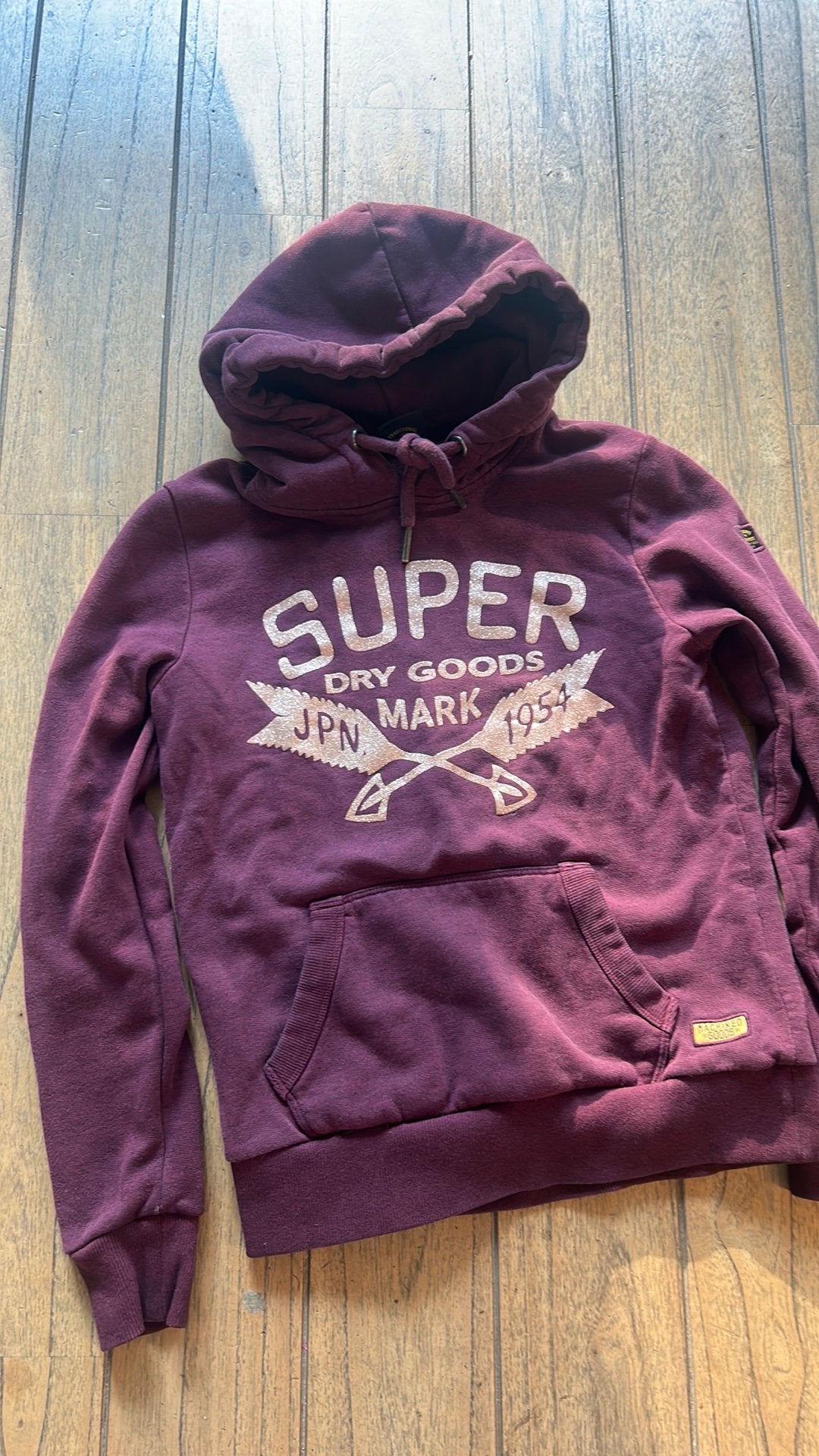 Superdry hoodie dames maat 38 trui wijnrood, Ophalen, Zo goed als nieuw, Maat 38/40 (M), Rood