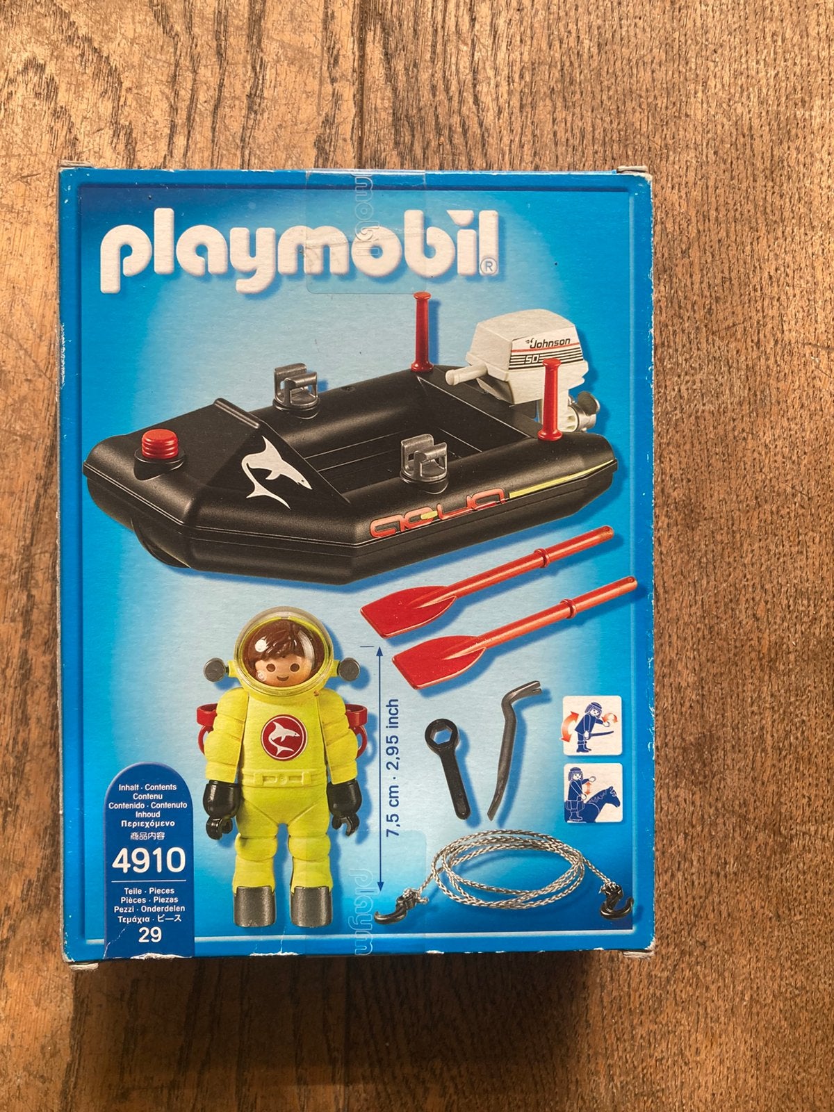 Playmobil duiker met bootje, Ophalen of Verzenden, Zo goed als nieuw