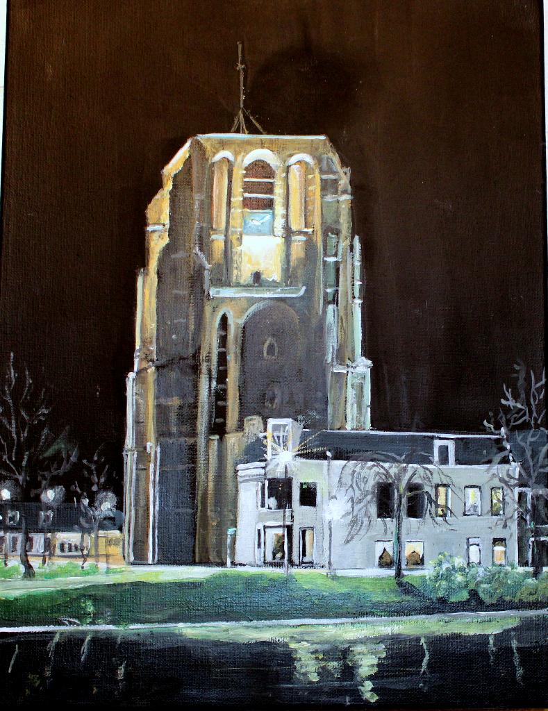 Schilderij Oldehove Leeuwarden, Antiek en Kunst, Ophalen of Verzenden