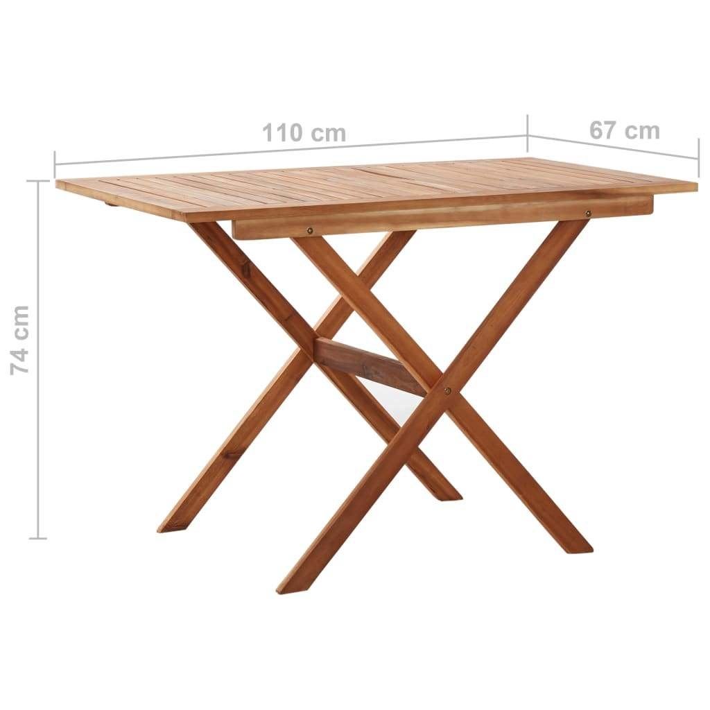 Te koop Acacia tafel 110x67 x 74 hoog, Ophalen, Overige materialen, 50 tot 100 cm, 100 tot 150 cm