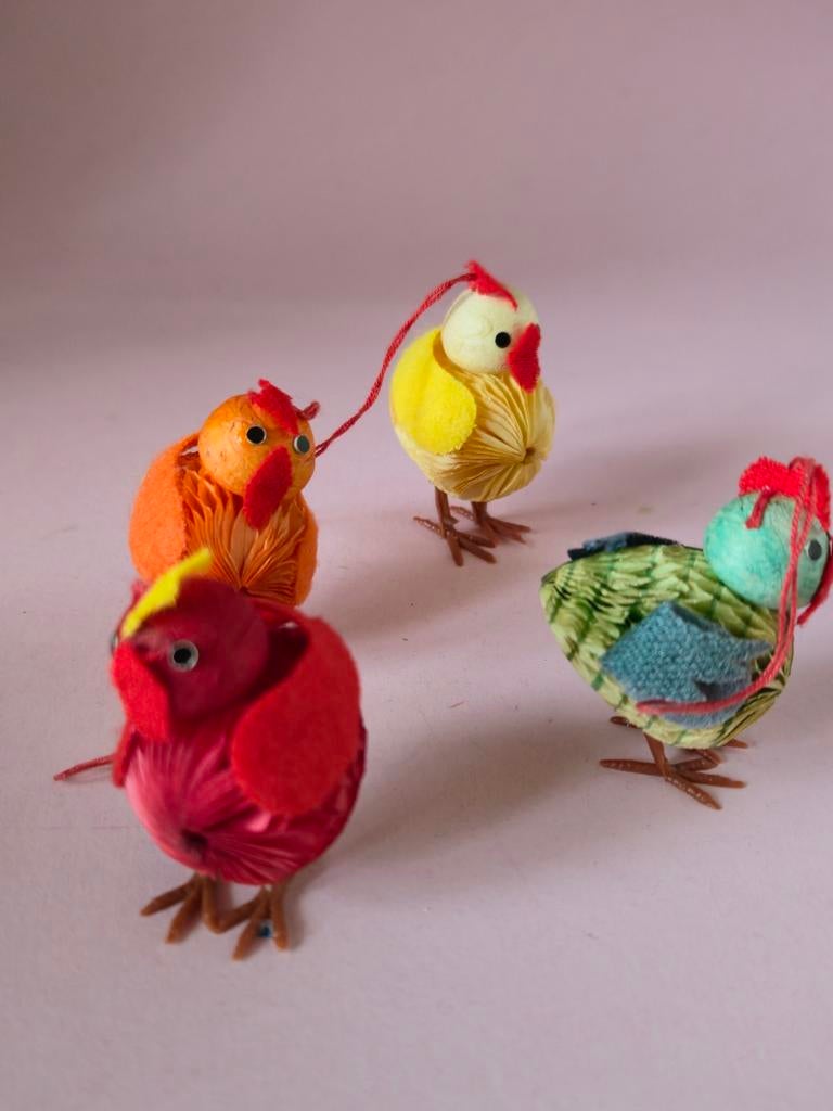 Honeycomb kuikens vintage pasen, Meerdere dieren
