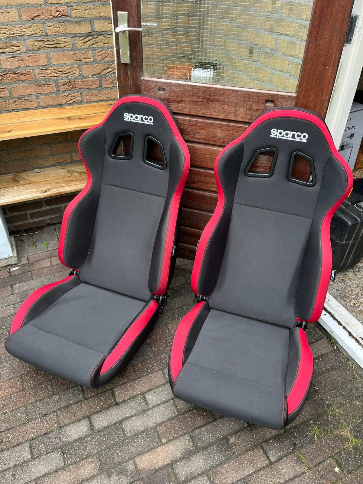 Set Sparco verstelbare sportstoelen / kuipstoelen R100, Auto diversen, Ophalen, Gebruikt