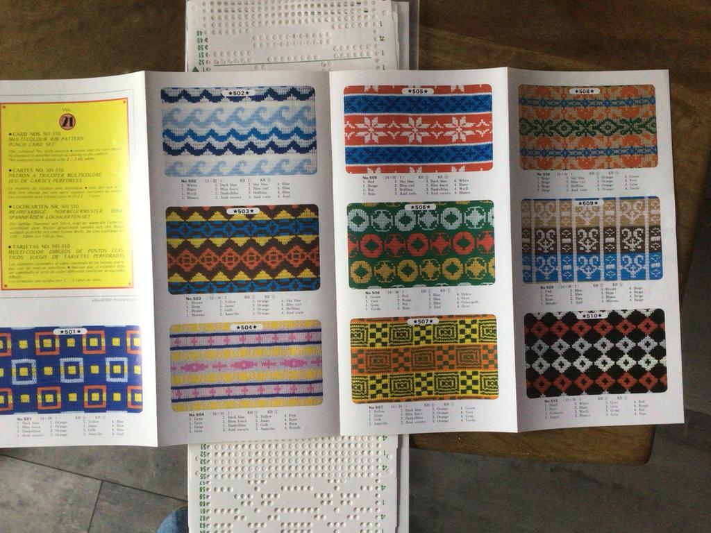 Multi Colour ponskaarten set voor kleurenautomaat, Hobby en Vrije tijd, Breien en Haken, Ophalen of Verzenden, Gebruikt, Breien