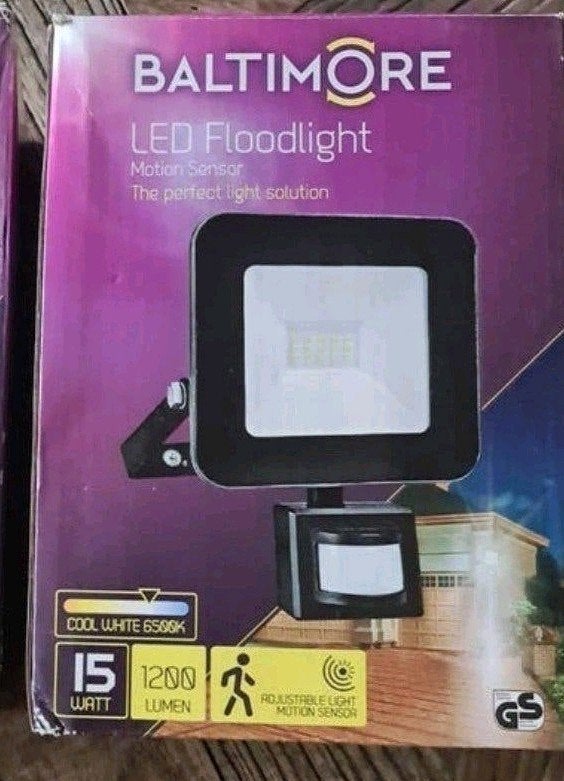 Baltimore LED Floodlight met bewegingssensor 15W 1200 Lumen, Ophalen of Verzenden, Nieuw, Overige merken, Overige typen