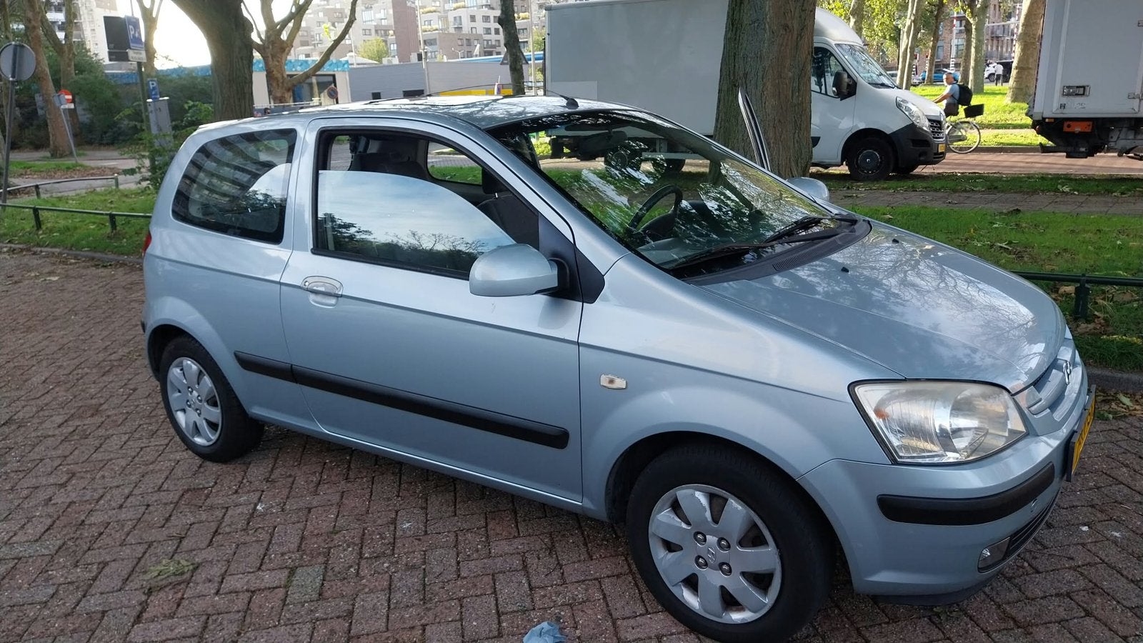 Hyundai Getz 1.3 3DRS 2005 Blauw, Auto's, Voorwielaandrijving, 450 kg, 40 €/maand, 4 cilinders