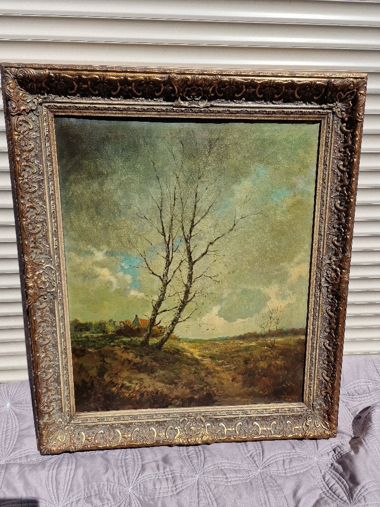 Schilderij landschap, Ophalen, Doek, Landschap, Olieverf