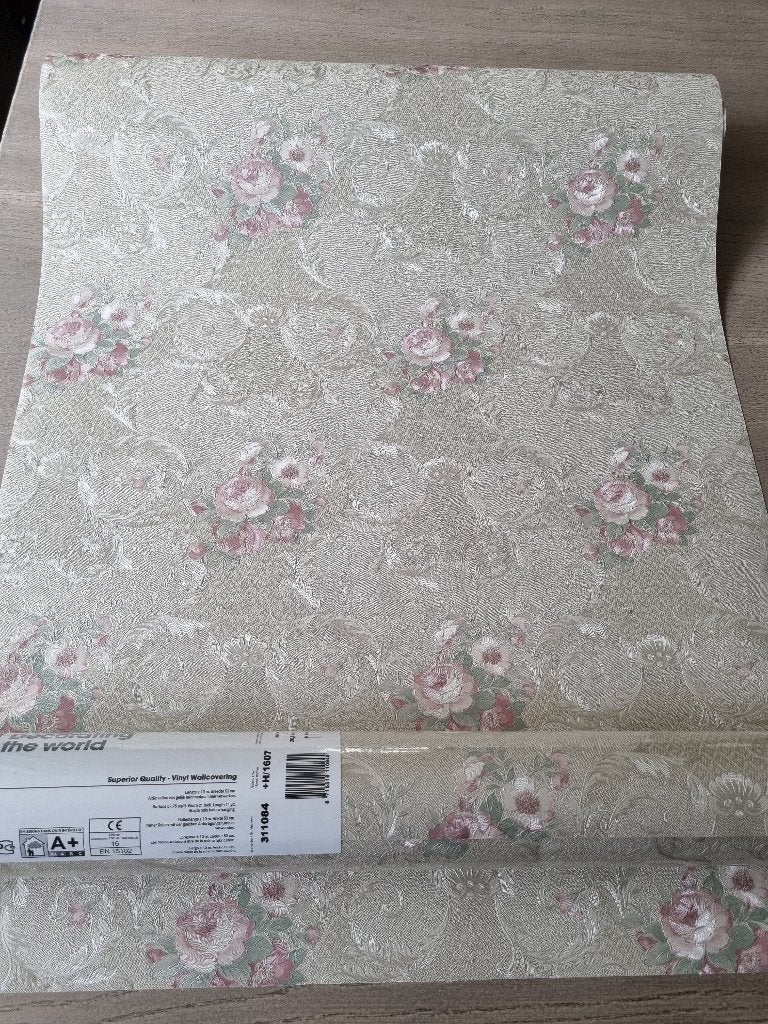 Eijffinger behang Engelse bloem Windsor nr. 311084 voorradig, Bloemen, Overige merken, 75 m² of meer, Beige
