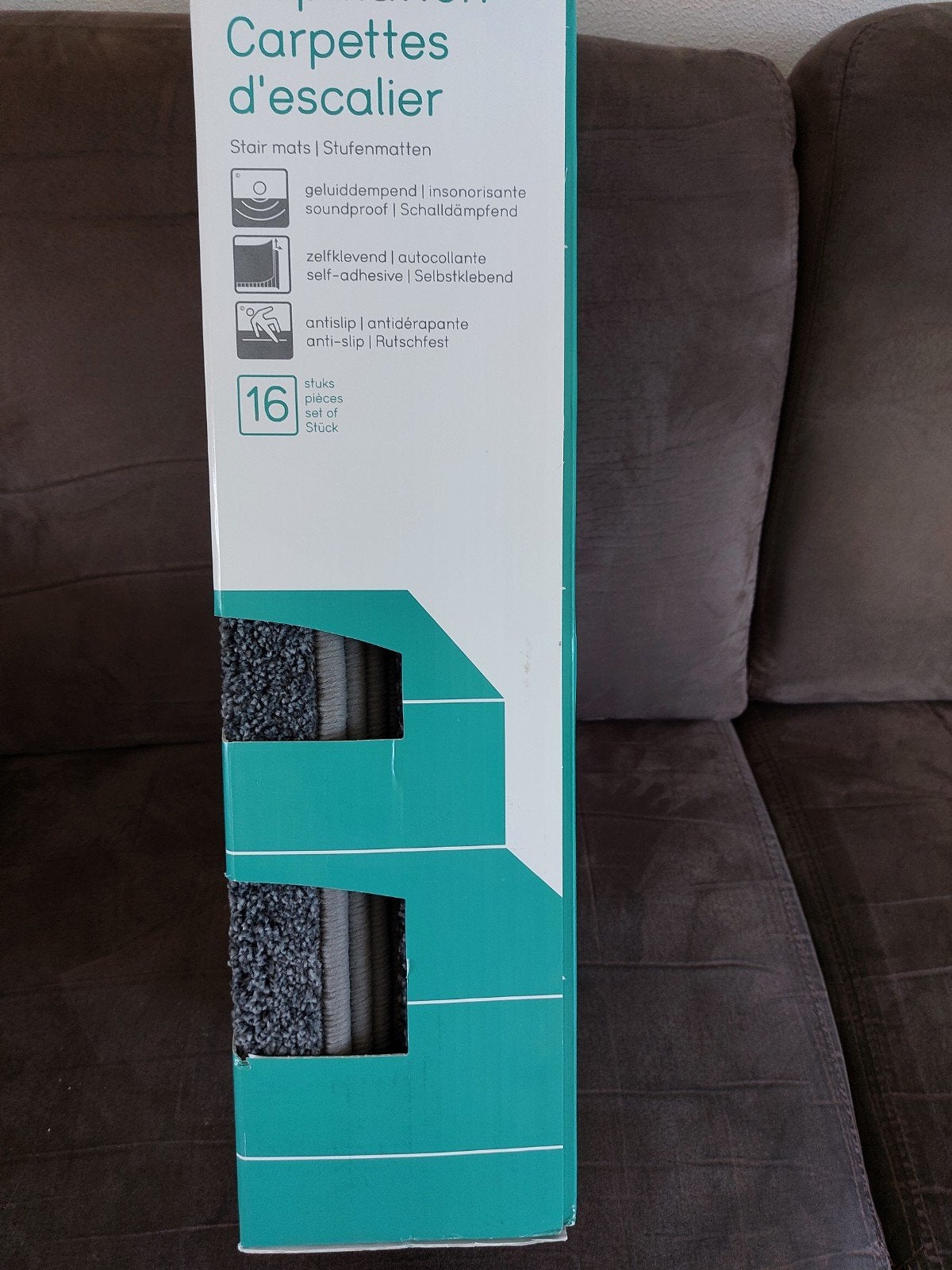 Leen Bakker Trapmatten - 16 stuks, geluiddempend, zelfkleven, Huis en Inrichting, Minder dan 50 cm, Nieuw, Minder dan 50 cm, Ophalen of Verzenden