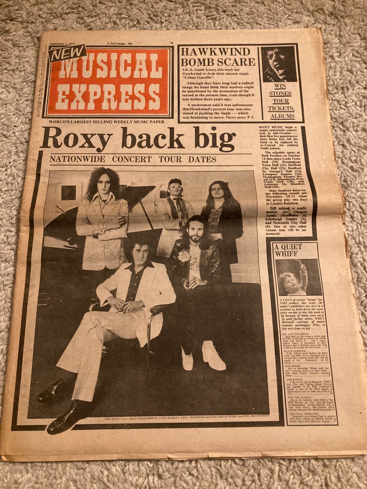 NME 1973 LED ZEPPELIN Ron Wood BYRDS Black Sabbath ZAPPA, Ophalen of Verzenden, Gelezen, Muziek, Film of Tv