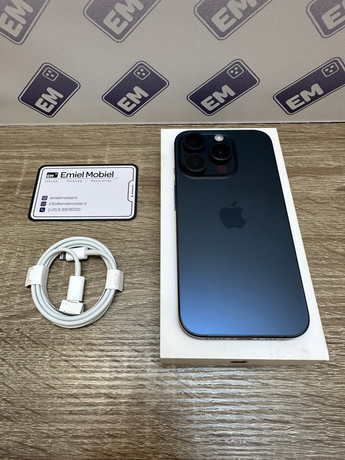 iPhone 15 Pro - 256GB / batterij 100% / garantie, 256 GB, Gebruikt, Blauw, Ophalen of Verzenden