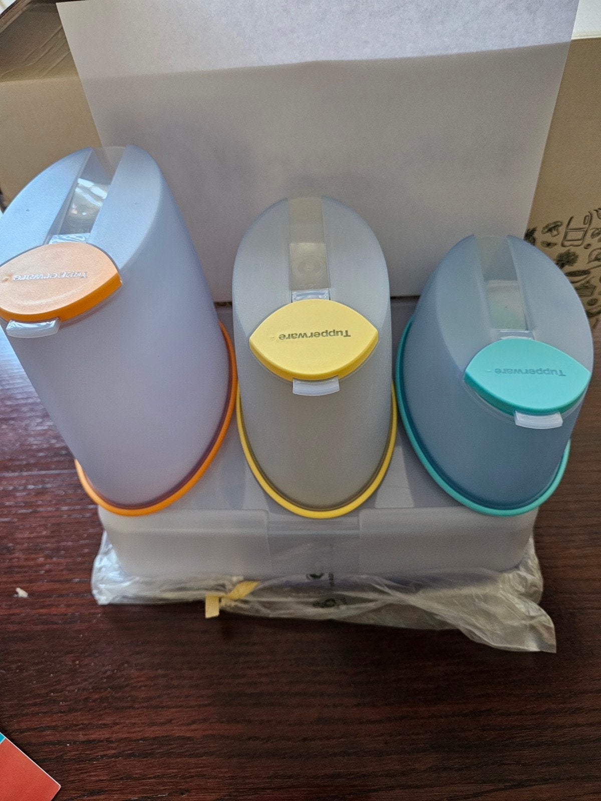 3 Tupperrware Stapelbare Ruimtevaarders - Nieuw., Ophalen of Verzenden, Nieuw, Blauw, Overige typen