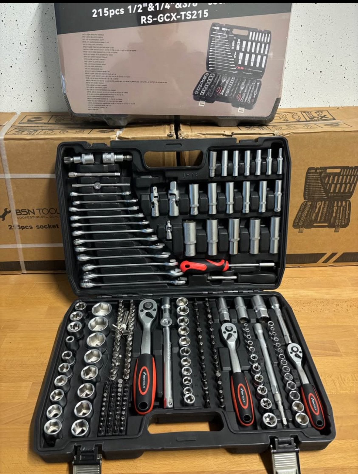 Doppenset 215 Delig | Nieuw | Gereedschap | Socket Set |, Ophalen of Verzenden, Nieuw