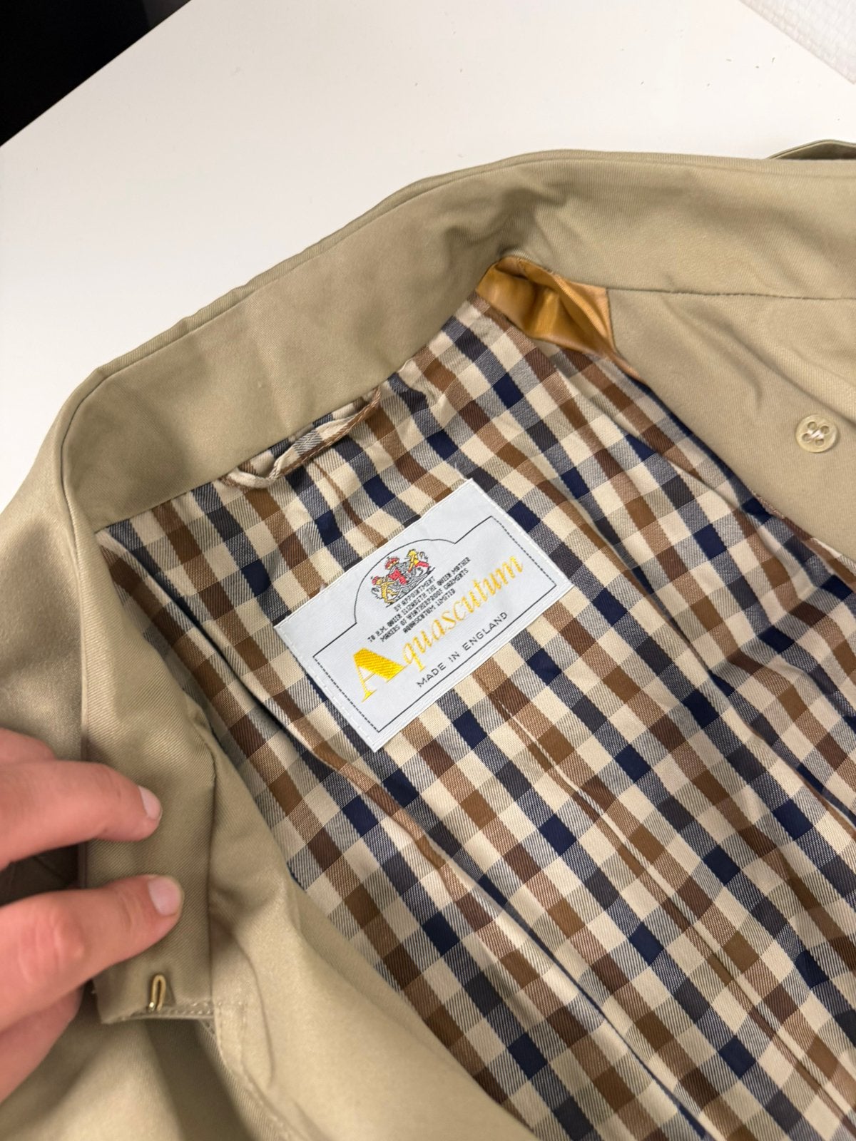 Aquascutum Aqua 5 Trenchcoat Beige XL Nieuw Made England, P, Beige, P, P