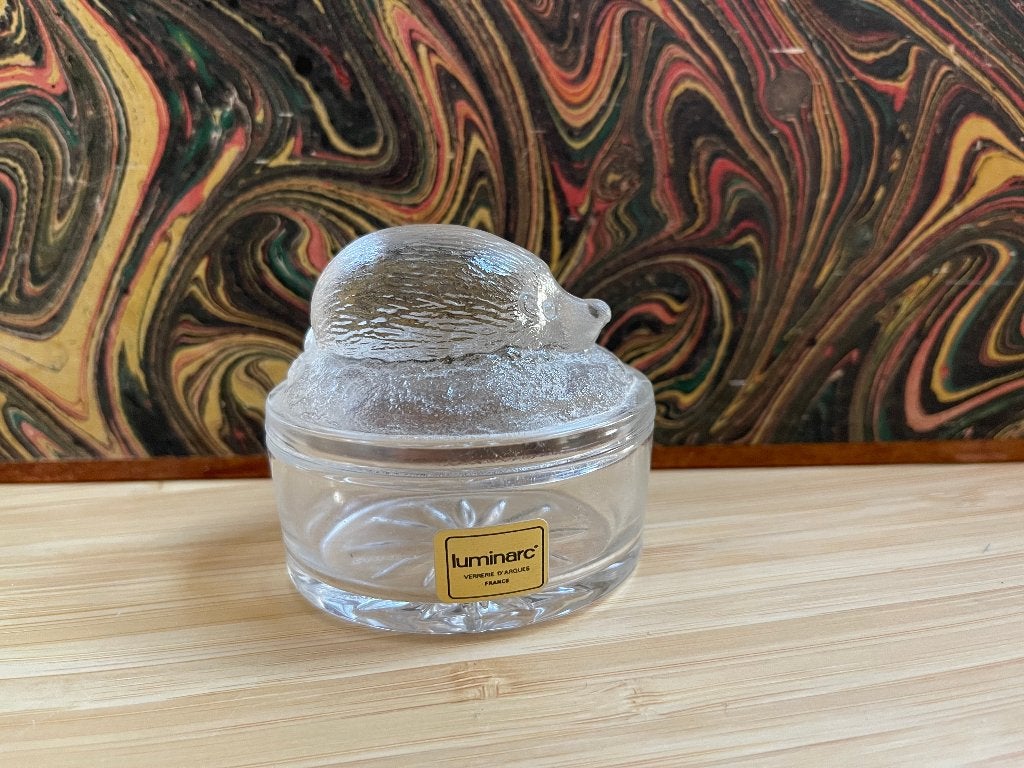Luminarc Egel ringendoosje, Antiek en Kunst, Curiosa en Brocante, Ophalen of Verzenden