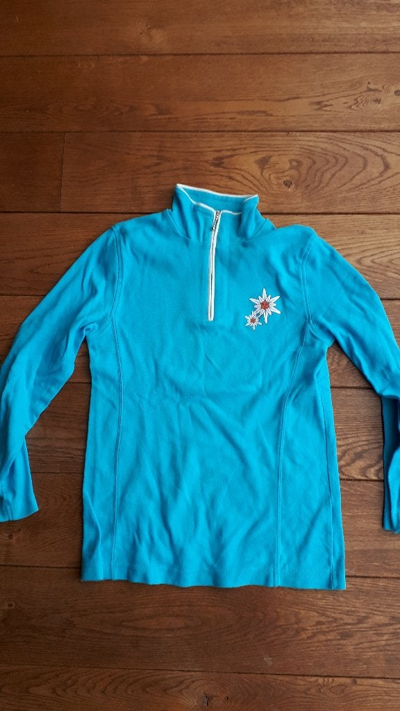 blauw skishirt, maat 152, Zo goed als nieuw, Shirt of Longsleeve, Onbekend, Verzenden