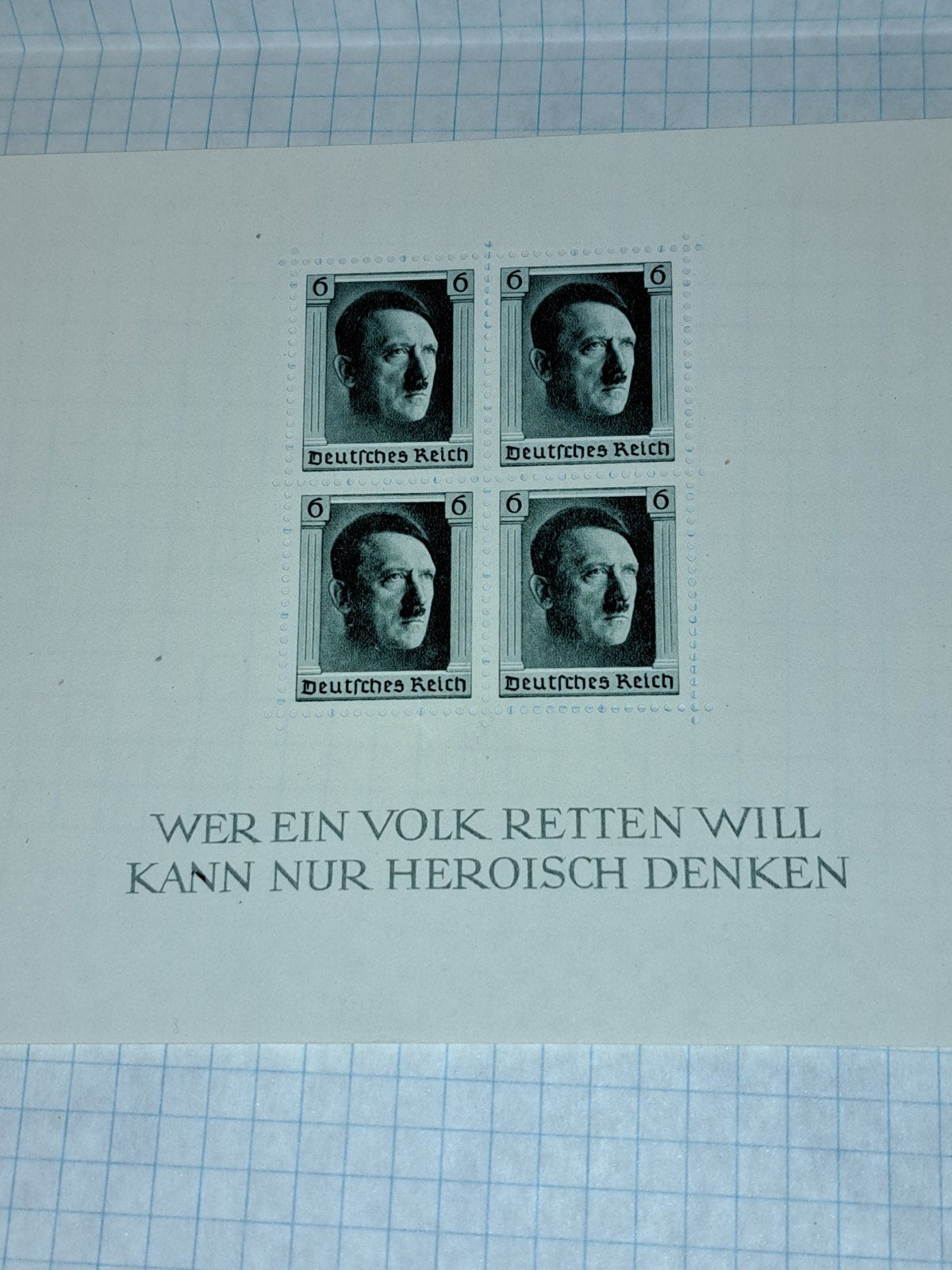 Blokje ongestempelde postzegels Hitler Duitsland, Ophalen of Verzenden