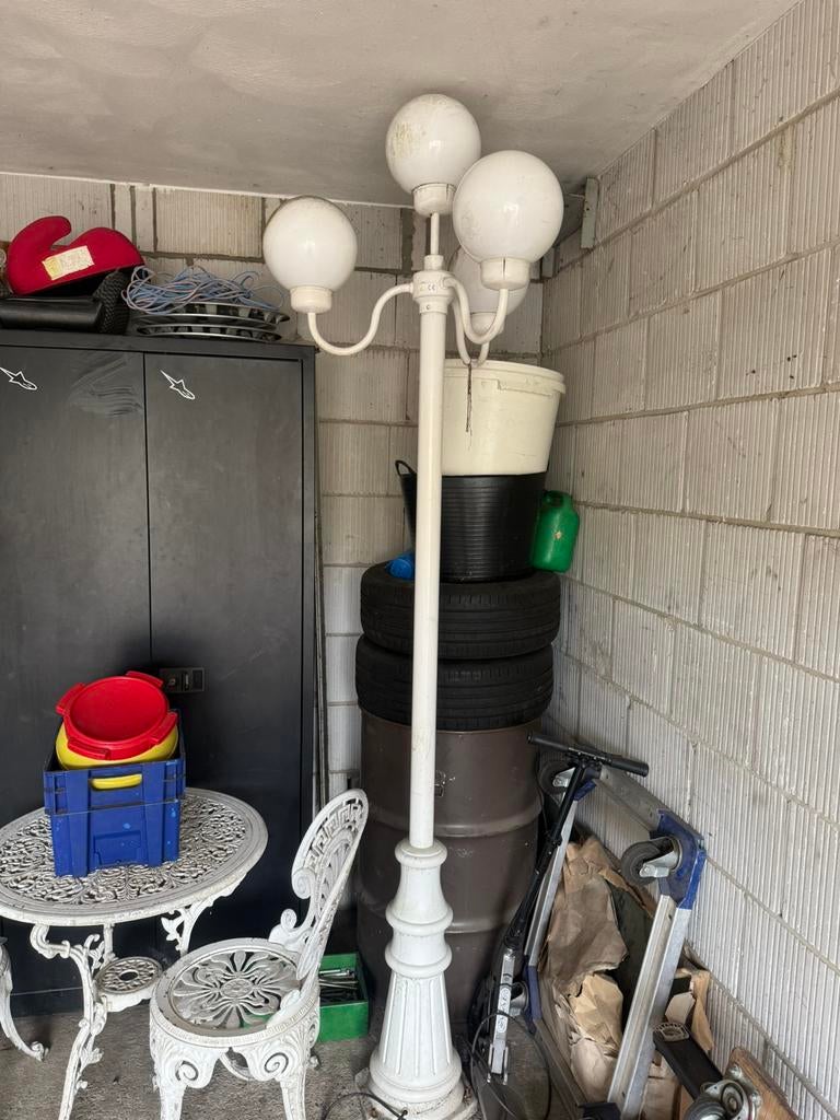 Lantaarnpaal met verlichting op stekker kunststof, Kunststof, Gebruikt, Minder dan 50 watt, Staande lamp
