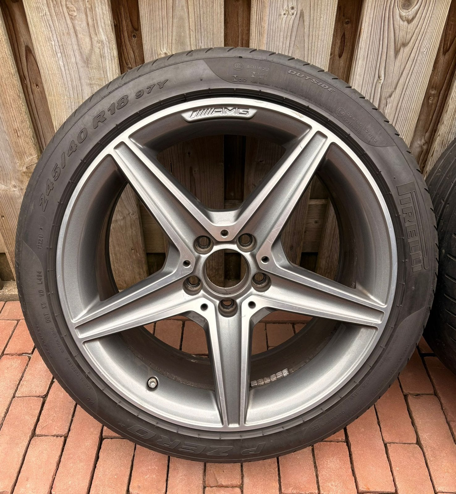 Mercedes AMG W205 velgen, Ophalen, 18 inch, Gebruikt, Velg(en)