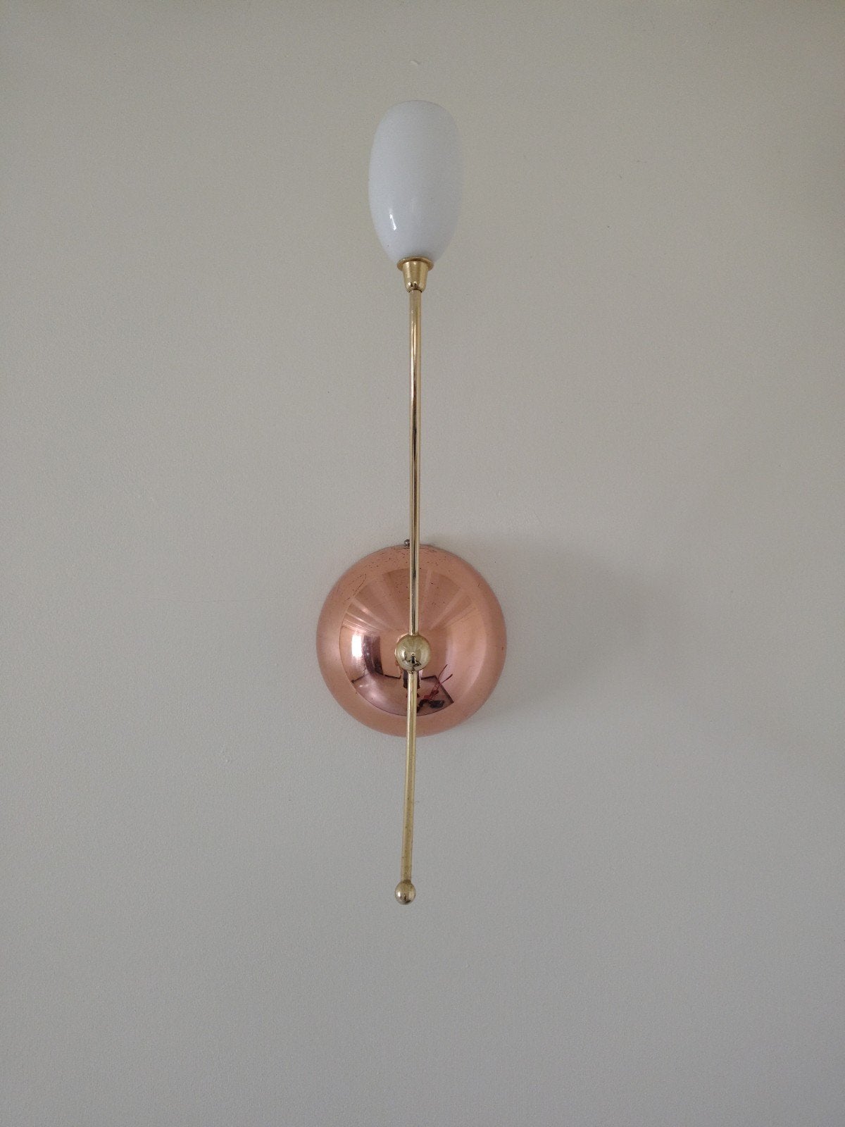 Stijlvolle koperen wandlamp 2 stuks, Huis en Inrichting, Lampen | Wandlampen, Ophalen, Indirect licht, Meerkleurig, Overige fittingen