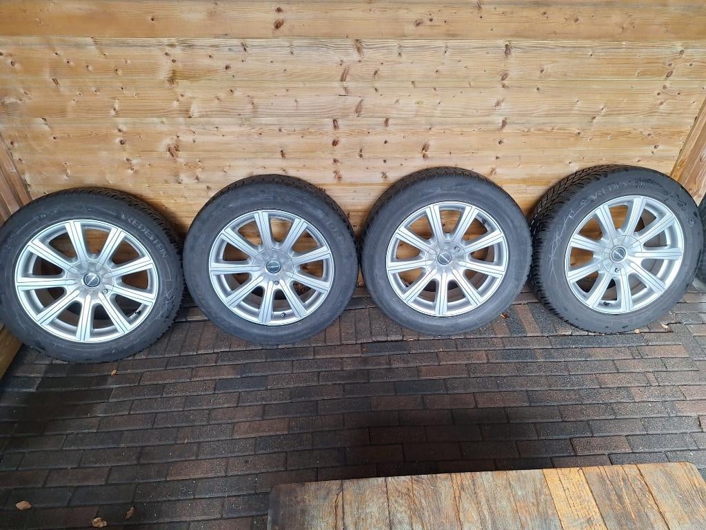 BORBET velgen + banden 225-55-17, 5X108, 65,1mm ZEER NETJES!, Gebruikt, Banden en Velgen, 17 inch, Personenwagen