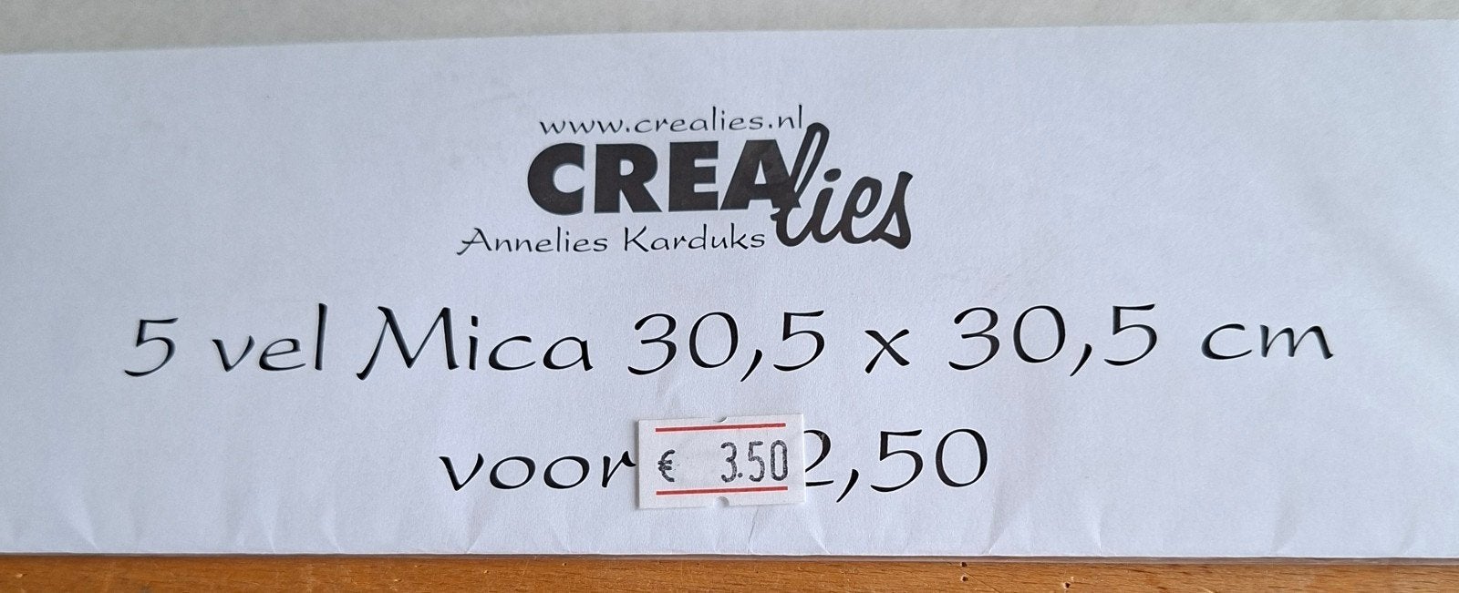 5 vel Mica 30,5 x 30,5 cm van Crealies, Ophalen of Verzenden, Nieuw, Papier of Karton