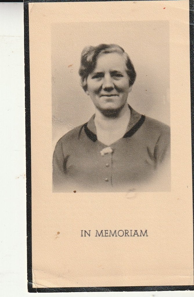 Bidprentje Elisabeth Cornelia van Turnhout 1905-1957, Verzamelen, Bidprentjes en Rouwkaarten, Ophalen of Verzenden, Bidprentje