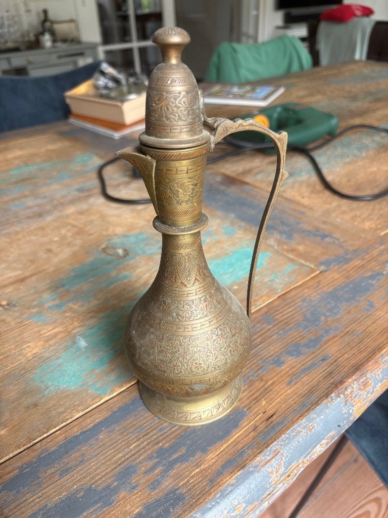 Koperen Indonesische kan, Ophalen of Verzenden, Koper