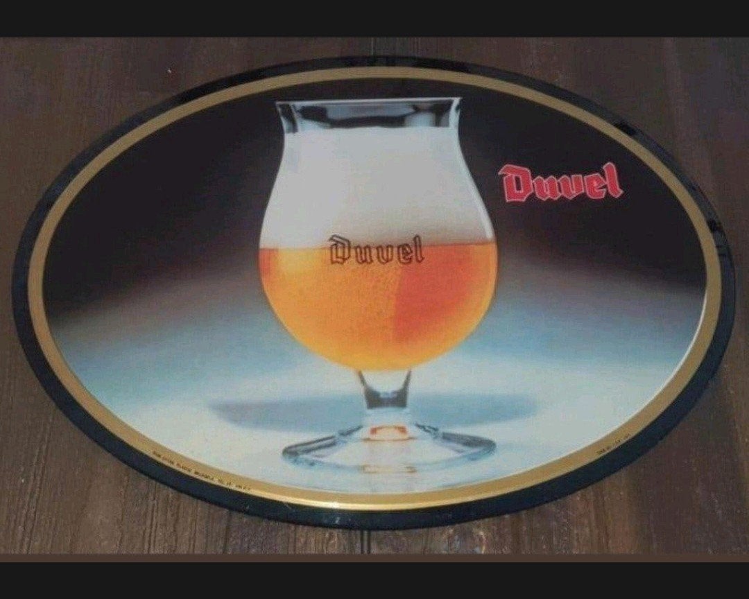 Vintage Duvel wandbord - Decoratief bierbord, Ophalen of Verzenden, Gebruikt, Reclamebord, Plaat of Schild, Duvel