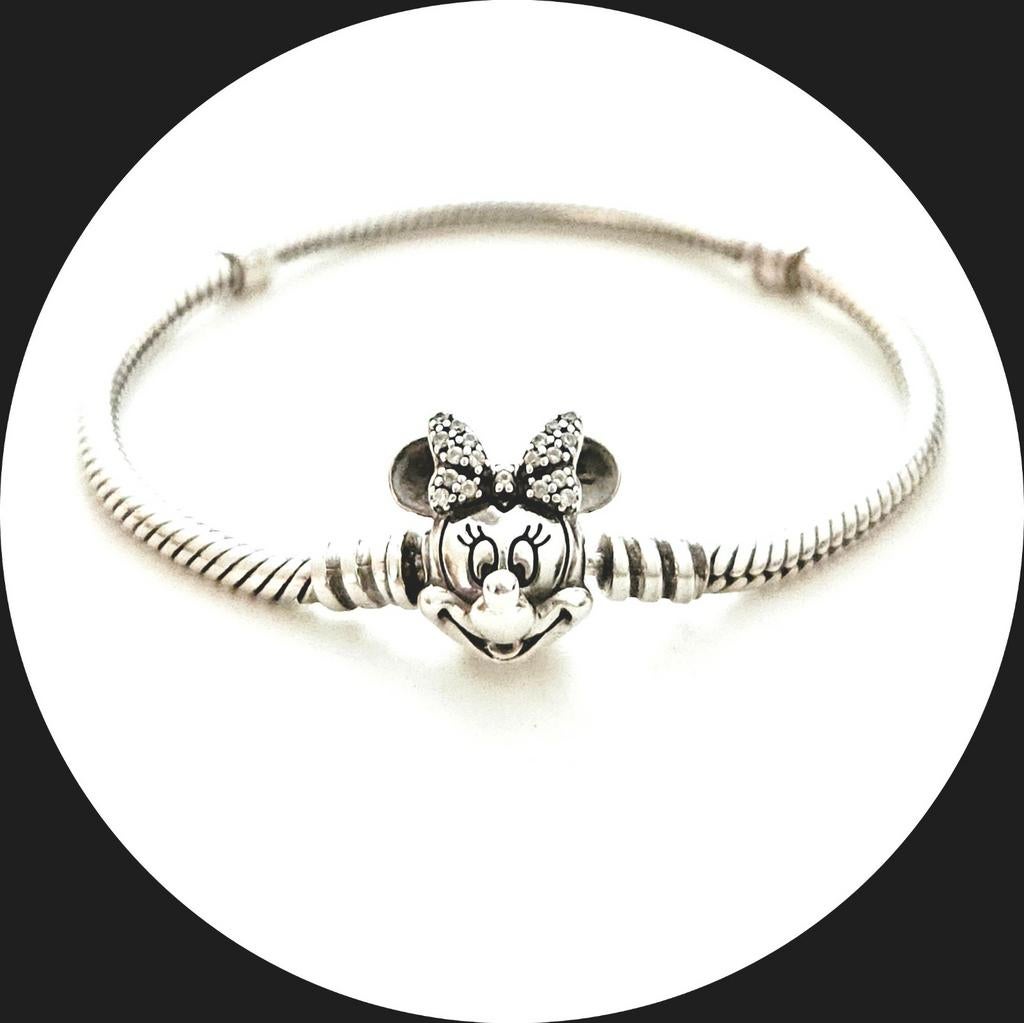 Pandora Disney Minnie Mouse 17 cm Armband 597770CZ /zirkonia, Ophalen of Verzenden, Zo goed als nieuw, Zilver, Zilver