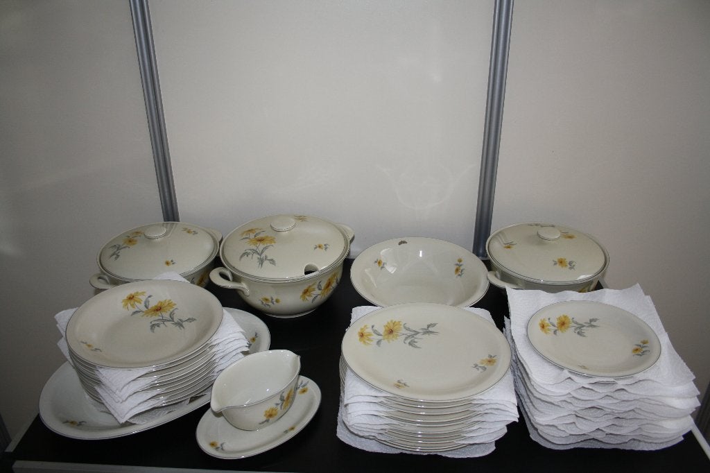 DIV Vintage 10-delig Fürstenberg servies met bloemmotief, Ophalen of Verzenden