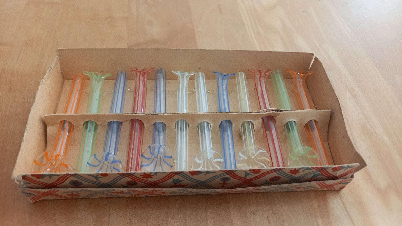 Prachtige vintage glazen messenleggers / solifleur vaasjes, Ophalen of Verzenden