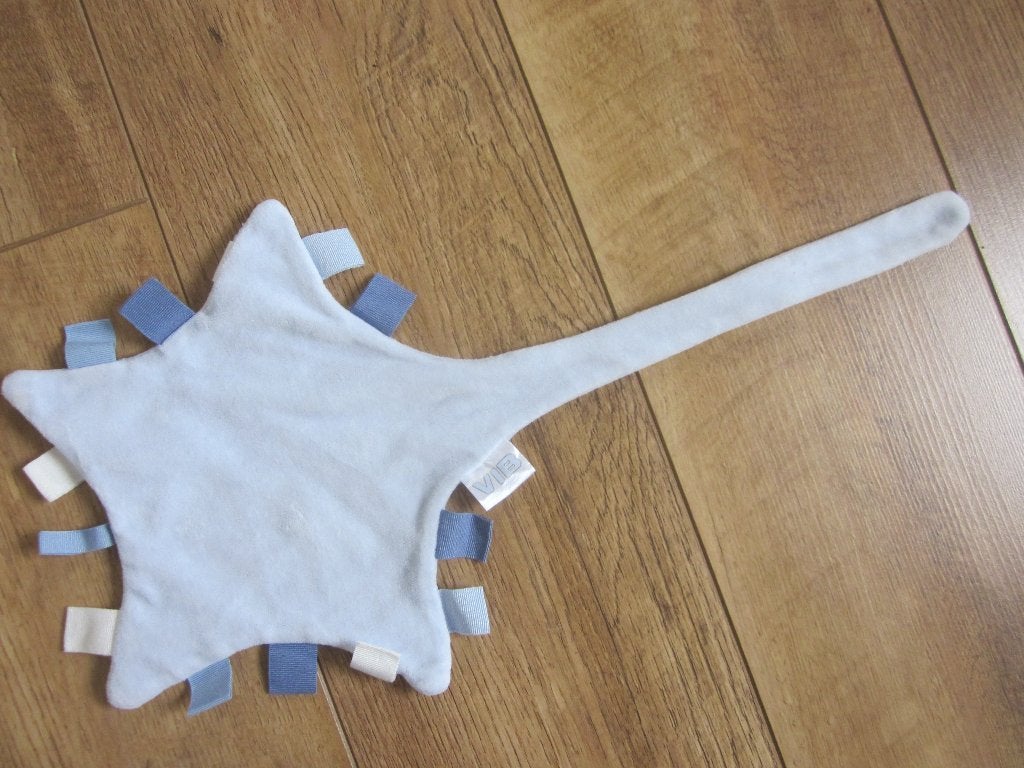 VIB Very Important Baby lichtblauwe label-knuffel-speendoek, Kinderen en Baby's, Speelgoed | Knuffels en Pluche, Overige merken